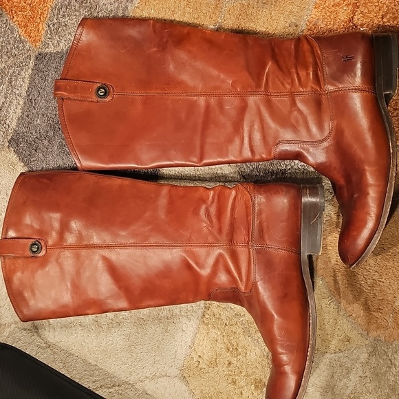Frye Women's Melissa Button Riding Boots - Round Toe Sz 9.5B - Picture 1 of 3